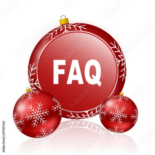 Fototapeta faq christmas icon