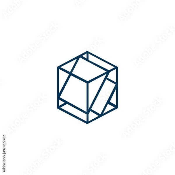 Fototapeta Modern geometric architecture logo design