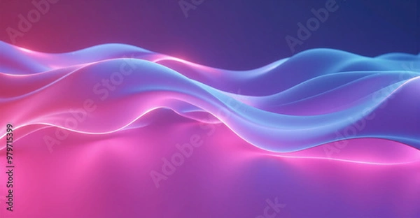 Fototapeta Generative AI A minimalist and simple wallpaper with cool wave lines and calming colors, Simply minimalist modern background, cool abstract wave lines neon color background, cool minimalism background