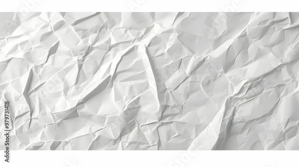 Fototapeta Abstract Crumpled White Paper Texture Background for Design Projects