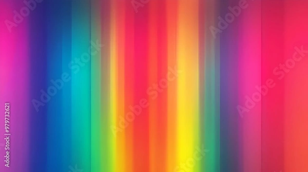 Fototapeta Abstract Rainbow Stripes Background with Blurry Vertical Lines and Vibrant Colors