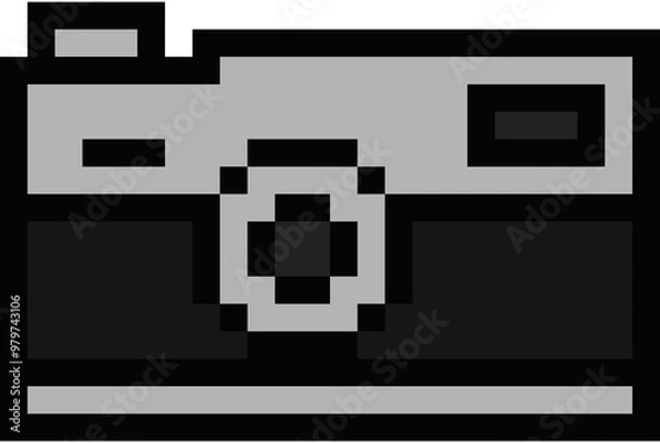 Obraz camera, pixel, pixel art, pixel camera, camera icon, camera pixel art