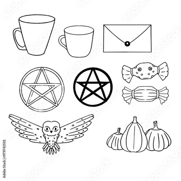 Obraz Halloween Vector Set Elements