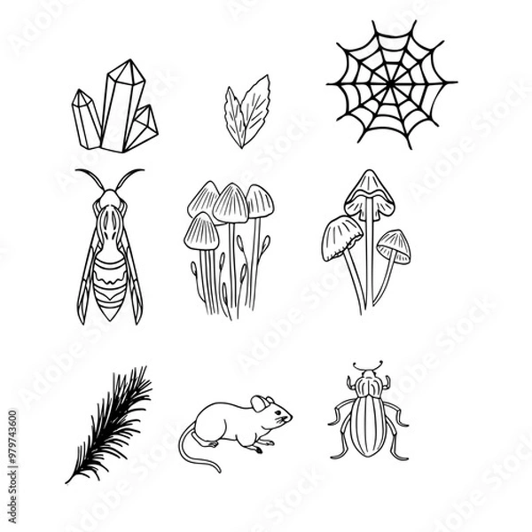 Obraz Halloween Vector Set Elements