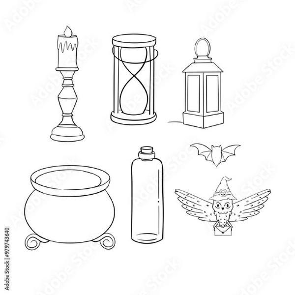 Obraz Halloween Vector Set Elements