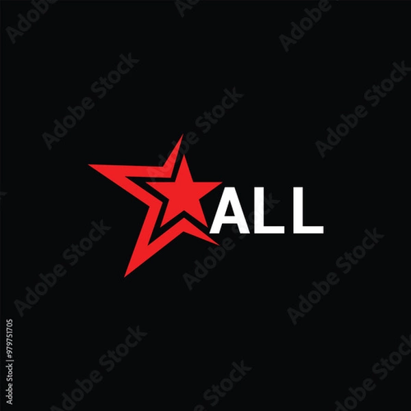 Fototapeta ALL Letter Initial Logo Design Template Vector Illustration