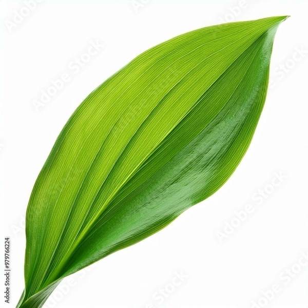 Obraz green leaf isolated on white background