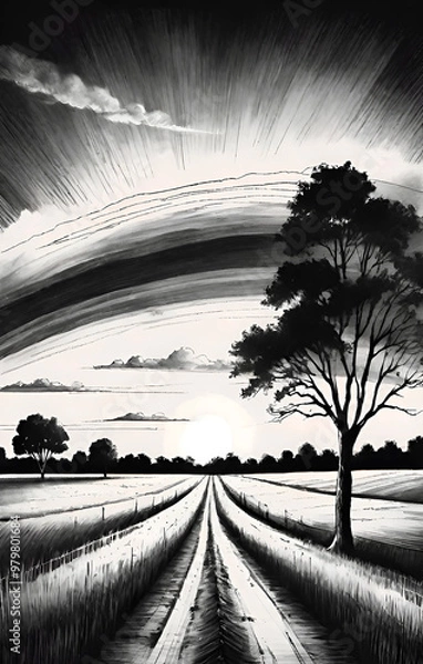 Obraz landscape with tree