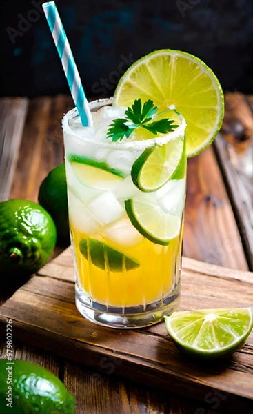 Obraz mojito cocktail with lime