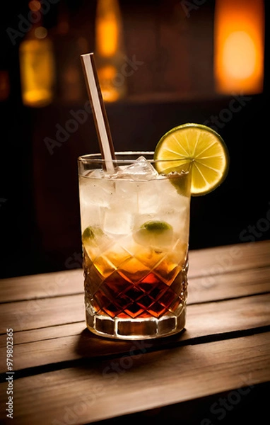 Obraz glass of cola with ice