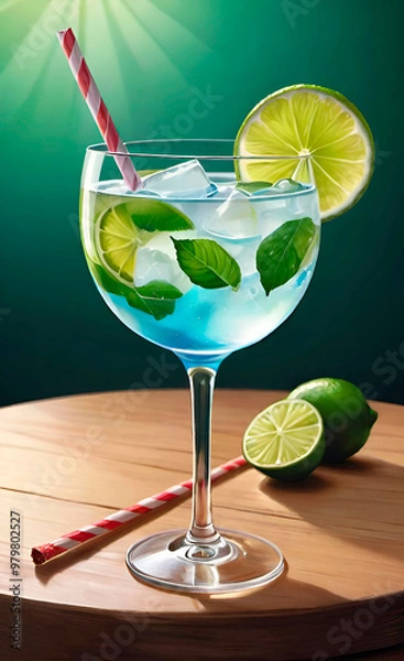Obraz cocktail with lime
