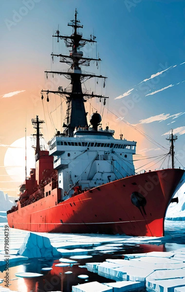 Obraz the ship in the sea