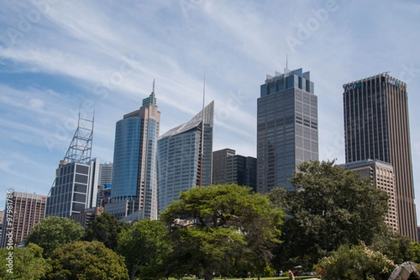 Obraz  City view with city parks and  building