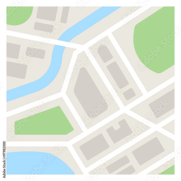 Fototapeta Prosta ilustracja mapy