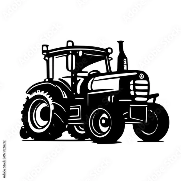 Obraz tractor isolated on white background
