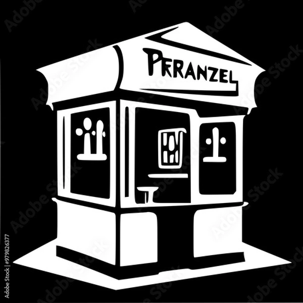 Obraz black and white hotel