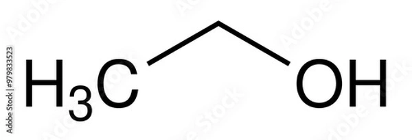 Obraz Ethanol Alkohol Chemische Strukturformel Vektor