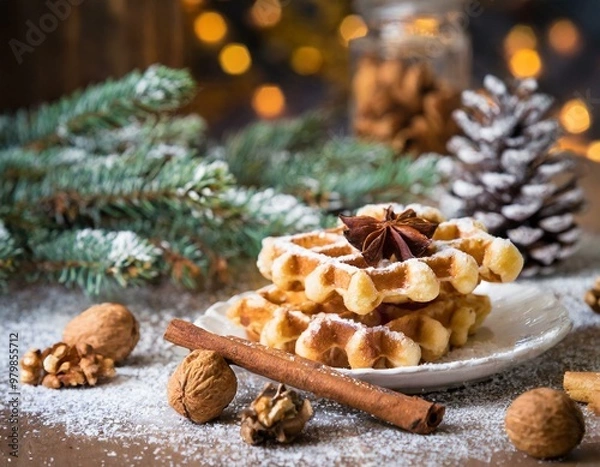 Fototapeta Winterliche Waffeln