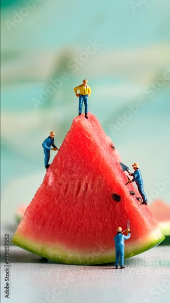 Obraz water melon on a white background.
