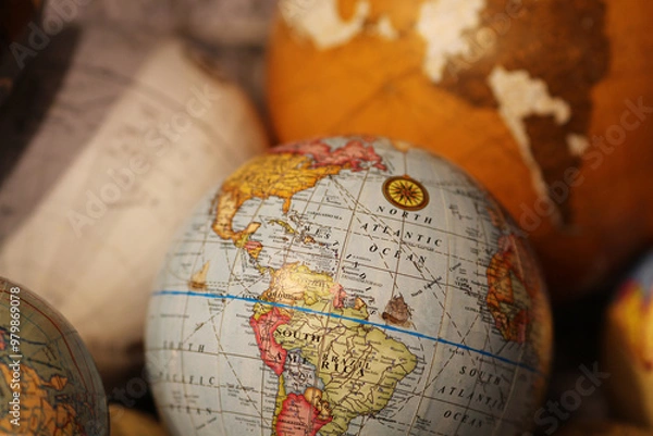 Obraz Esfera pequena representando o globo terreste