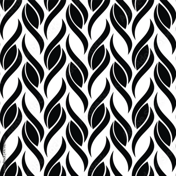 Fototapeta Abstract seamless floral pattern. Geometric decorative leaves texture. Retro stylish vector background.