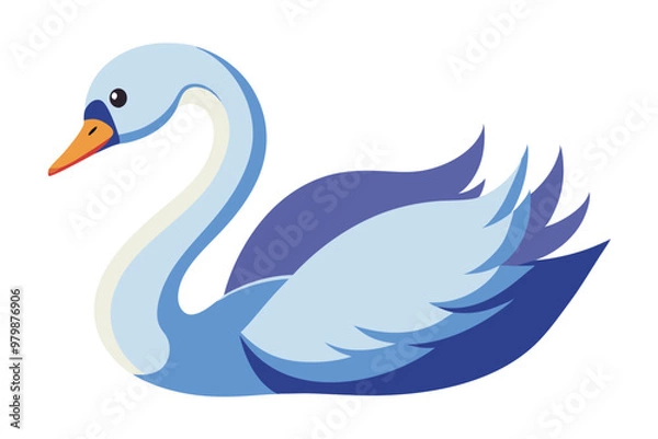 Fototapeta cute swan E.eps