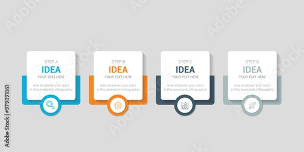 Fototapeta Infographic Design Template with Place for Your Text