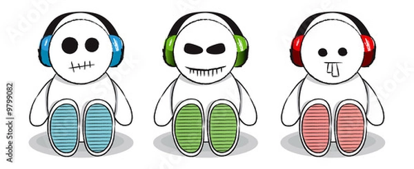 Obraz Scary Headphone Dudes