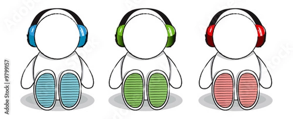 Obraz Headphone Trio
