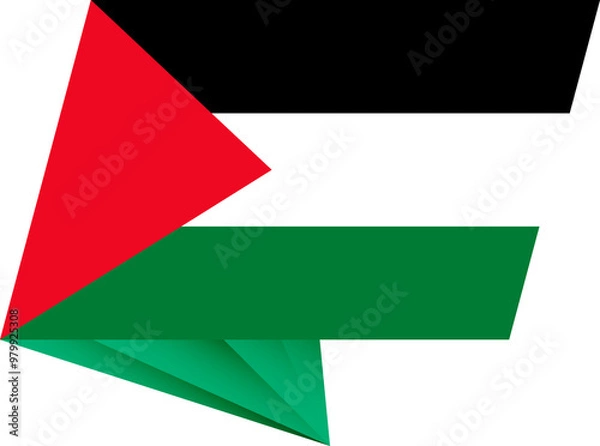Fototapeta Palestine pin flag