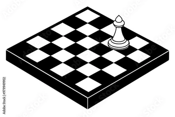 Fototapeta plain chess board from top
