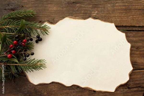 Obraz Christmas background with paper