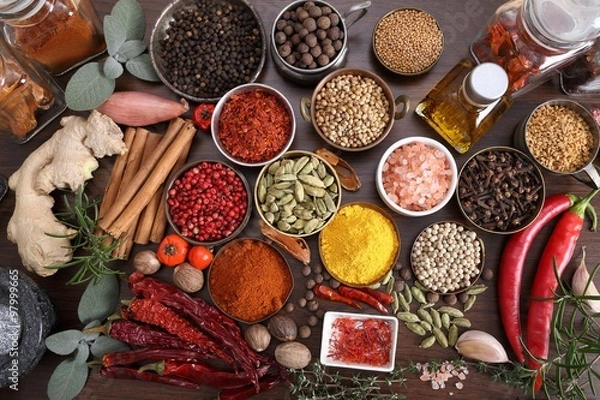 Obraz Spices and herbs.