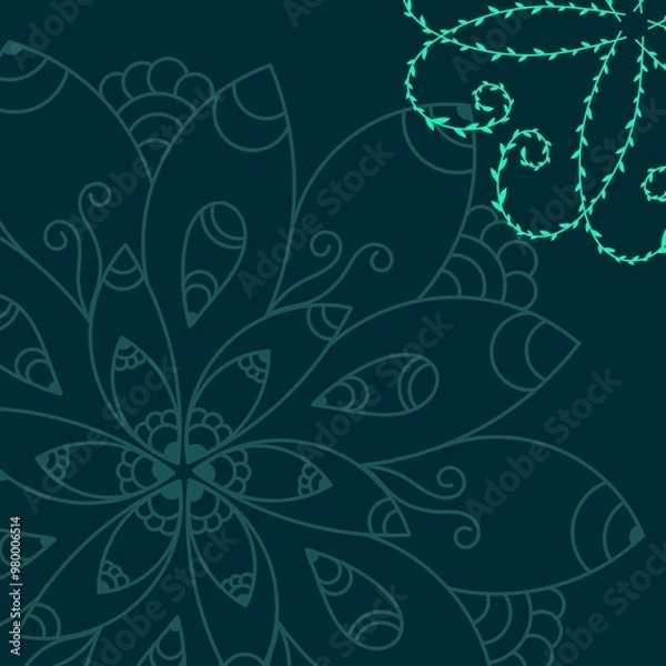 Obraz Abstract background for cards design with mandala.