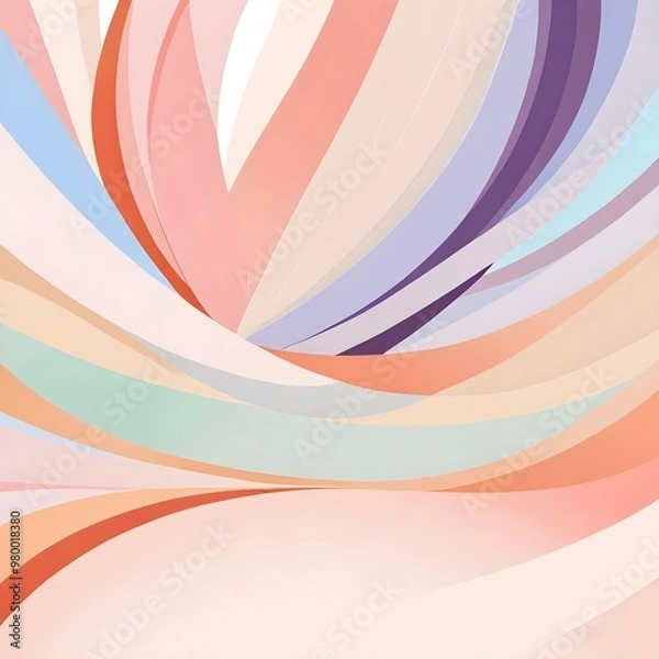 Fototapeta Abstract Swirling Pastel Colors