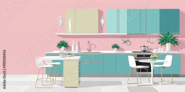 Fototapeta Beautiful Kitchen Interior Design