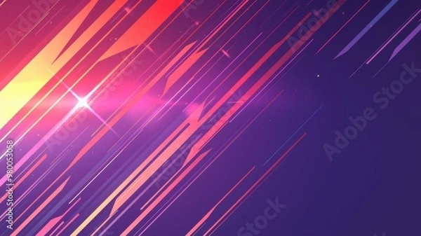 Fototapeta Pop Line Geometric Background with Copy Space