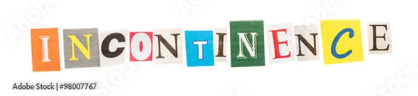 Obraz Incontinence inscription isolated