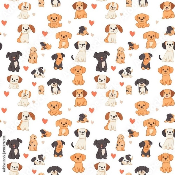 Obraz seamless pattern with dog 