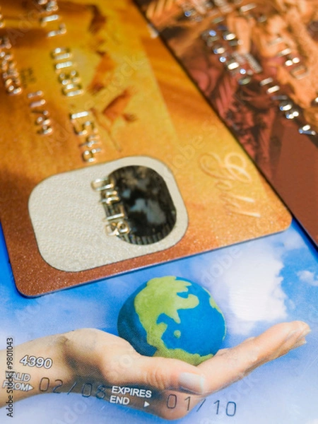 Obraz Golden Credit Card close up