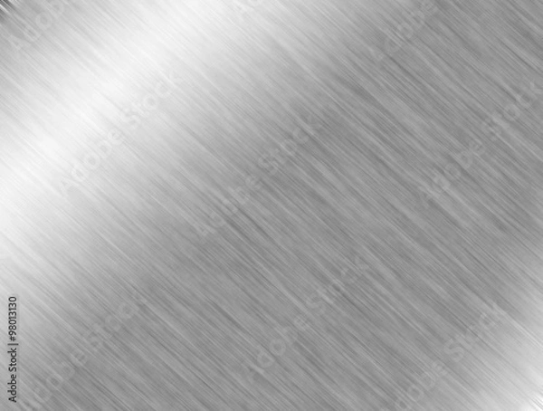 Fototapeta Metal background or texture of brushed steel plate with reflections Iron plate and shiny