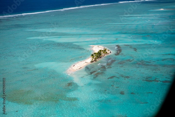 Obraz MICRONESIA - DEC. 2022: Aerial view of atoll of Micronesia, Dec. 2022.