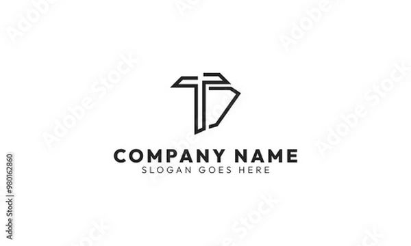 Fototapeta Abstract Lettermak Vector Logo Design With Letters TD
