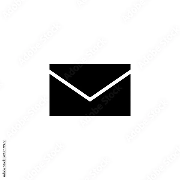 Obraz email solid icon design concept