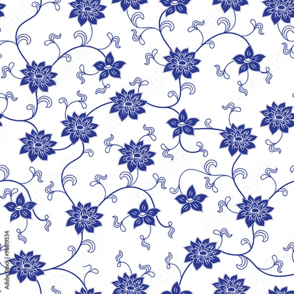 Obraz Chinese porcelain seamless pattern
