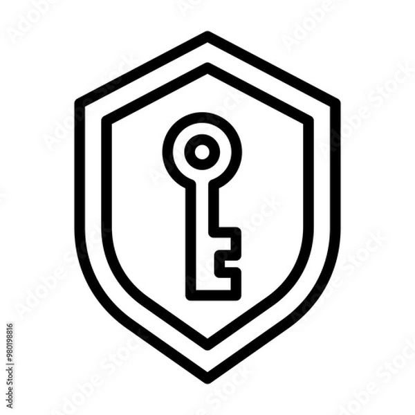 Fototapeta Security Key Icon
