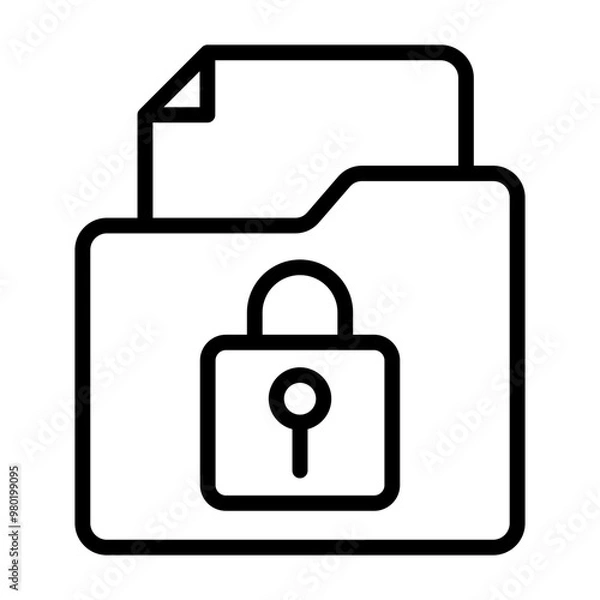 Fototapeta Secure Document Icon