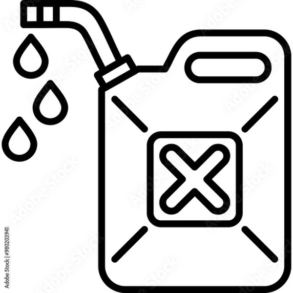 Obraz gas can Icon