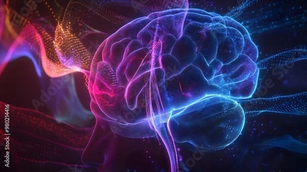 Fototapeta 65. Visual representation of the auditory pathway from the ear to the brain