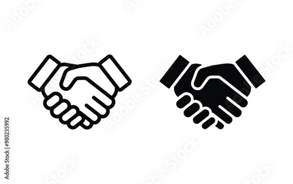 Obraz handshake icon, handshake sign vector